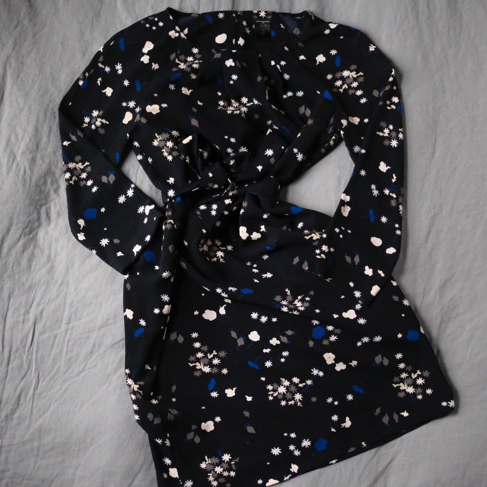 Navy Floral Ann Taylor Dress